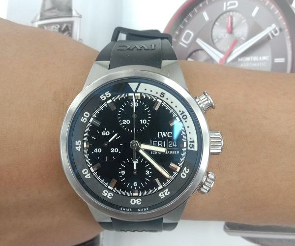 台北流當手錶拍賣 IWC 萬國 Aquatimer Chronograph 海洋計時 自動 男錶 9成5新 ZR543